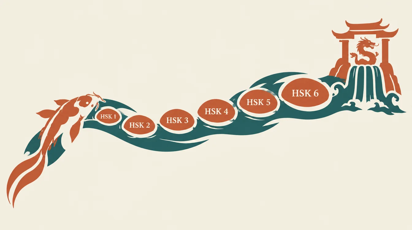 Путь от HSK 1 до HSK 6: карп плывёт вверх по реке к Вратам Дракона